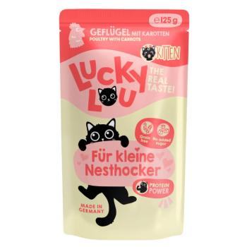 48x125g Lucky Lou Kitten nedves macskatáp - Szárnyas kép