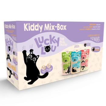 48x125g Lucky Lou Kitten nedves macskatáp - Vegyes csomag I (3 fajta) kép