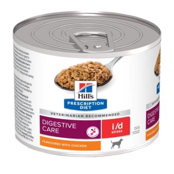 48x200g Hill's Prescription Diet i/d Digestive Care Stress Mini csirke kutyatáp nedves kutyatáp kép