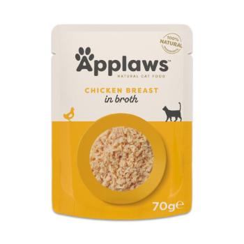 48x70g Applaws csirke húslében nedves macskatáp kép