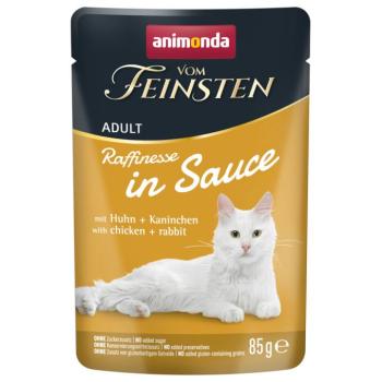 48x85g animonda vom Feinsten Adult Raffinesse Csirke & nyúl szószban nedves macskatáp kép