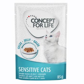 48x85g Concept for Life Sensitive Cats csirke nedves macskatáp aszpikban kép