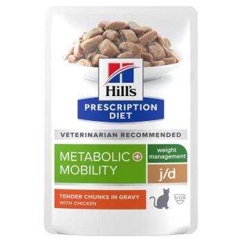 48x85g Hill's Prescription Diet j/d Metabolic + Mobility csirke nedves macskatáp kép