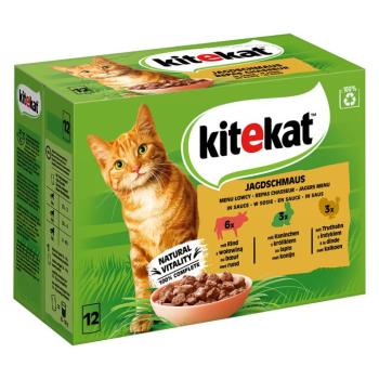 48x85g Kitekat Vadászlakoma szószban nedves macskatáp kép