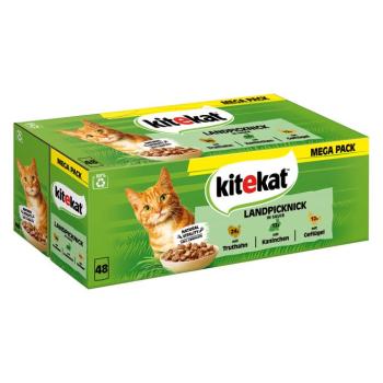 48x85g Kitekat vidéki piknik szószban nedves macskatáp kép
