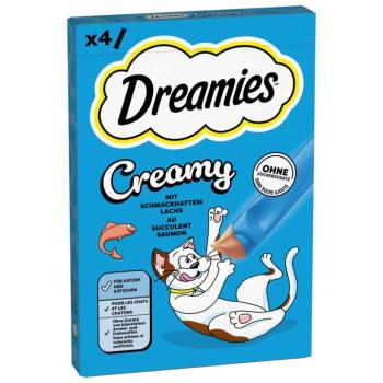 4x10g Dreamies Creamy Snacks Lazac jutalomfalat macskáknak kép