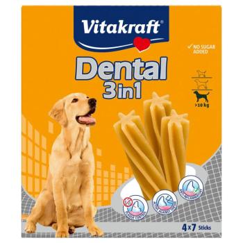 4x180g Vitakraft Dental 3in1 medium kutyasnack
