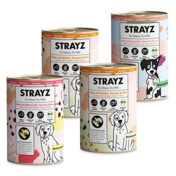 4x400g STRAYZ BIO nedves kutyatáp próbacsomag 3 változattal kép