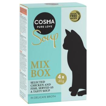 4x40g Cosma Soup nedves macskatáp vegyesen 4 változattal kép