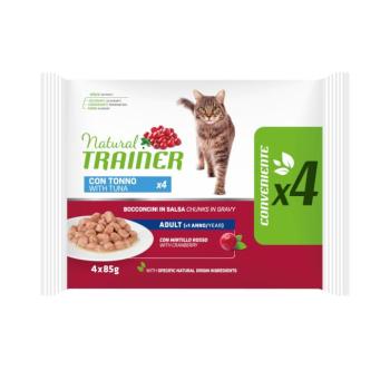 4x85g Natural Trainer Adult csirke nedves macskatáp Tonhal kép