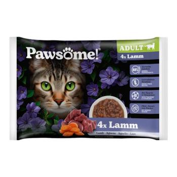 4x85g Pawsome Adult Cat nedves macskatáp - Bárány kép