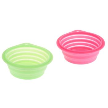 Szilikon utazótál kutyáknak, macskáknak, 500ml, Ø 13cm kép