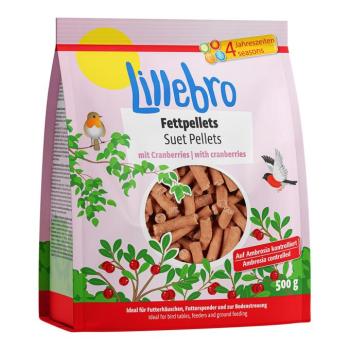 500g Lillebro faggyúpellet vörösáfonyával madaraknak kép