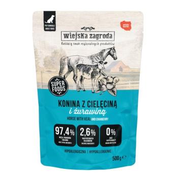 500g Wiejska Zagroda Adult Ló & borjú nedves kutyatáp kép