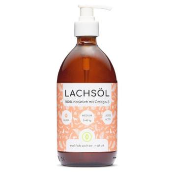 500ml Wolfsbacher Natur lazacolaj étrend-kiegészítő eledel kutyáknak kép