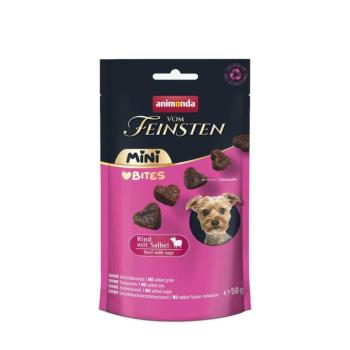 50g Animonda Vom Feinsten Adult Mini Bites Marha & zsálya kutyasnack kép