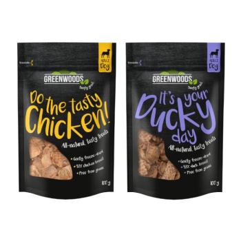 5x100g Greenwoods Nuggets kutyasnack: 3x csirke / 2x kacsa