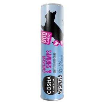 5x115g Cosma snackies DUO csirkemell & garnéla macskasnack kép