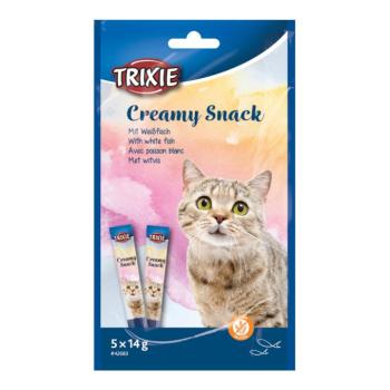 5x14g Trixie Creamy Snack fehér hallal macskasnack kép