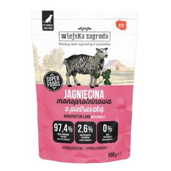 5x500g Wiejska Zagroda Monoprotein Adult bárány nedves kutyatáp kép