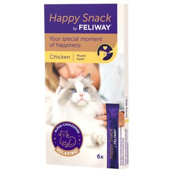6 stick (kb. 90g) Feliway Happy Snack csirke macskasnack kép
