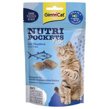 60g GimCat Nutri Pockets tonhal macskasnack kép