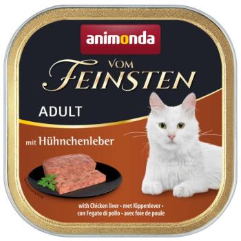 64x100g animonda vom Feinsten Adult csirkemáj nedves macskatáp kép