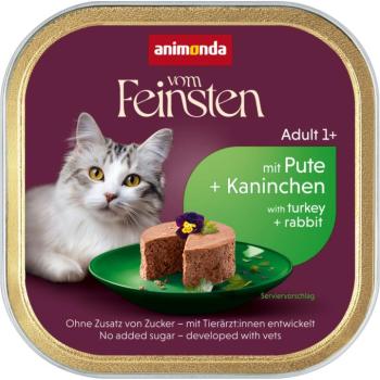 64x100g animonda vom Feinsten Adult pulyka & nyúl nedves macskatáp kép
