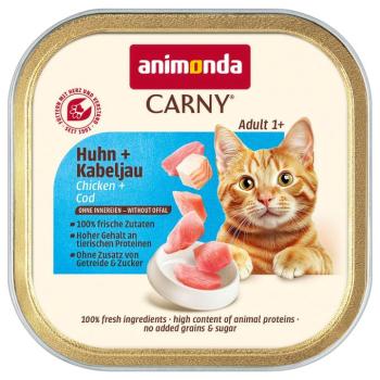 64x85g animonda Carny Adult csirke & tőkehal nedves macskatáp kép