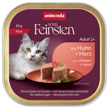64x85g animonda vom Feinsten Adult csirke & szív pástétom nedves macskatáp kép