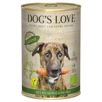6x 400g Dog's Love Organic Vegan Greens nedves kutyatáp kép