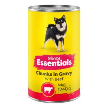 6x1.240g Briantos Essentials Chunks szószban marha nedves kutyatáp kép