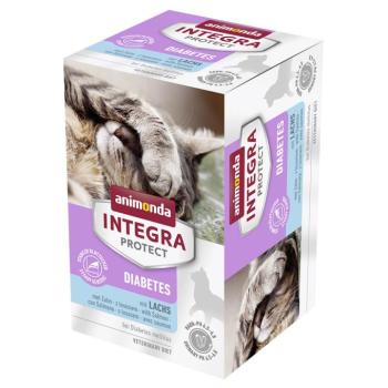 6x100g animonda INTEGRA Protect Adult Diabetes tálcás nedves macskatáp-lazac kép
