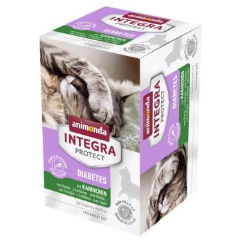 6x100g animonda INTEGRA Protect Adult Diabetes tálcás nedves macskatáp-nyúl kép
