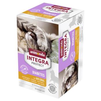 6x100g animonda INTEGRA Protect Adult Diabetes tálcás nedves macskatáp-szárnyas kép