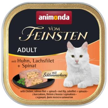 6x100g animonda vom Feinsten Adult ízletes töltelékkel nedves macskatáp-Csirke, lazacfilé & spenót kép