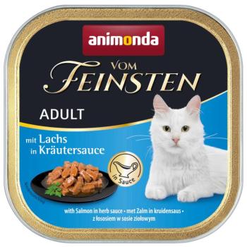 6x100g animonda vom Feinsten Adult NoGrain szószban nedves macskatáp-Lazac zöldfűszeres szószban kép