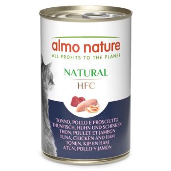 6x140g Almo Nature HFC nedves macskatáp-tonhal & csirke & sonka kép