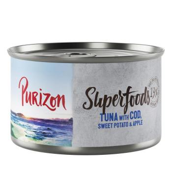 6x140g Purizon Superfoods Tohnal, tőkehal, édesburgonya & alma nedves kutyatáp kép