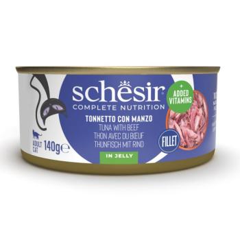 6x140g Schesir Complete Nutrition Filet tonhal & marhahús aszpikban nedves macskatáp kép
