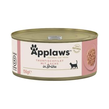 6x156g Applaws tonhalfilé & lazac hallében nedves macskatáp kép