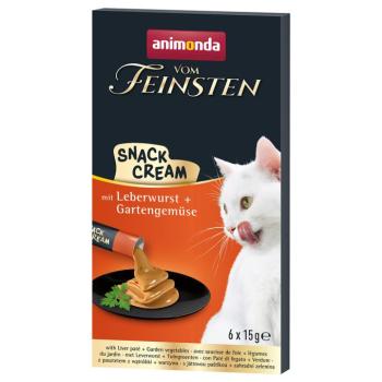 6x15g animonda vom Feinsten Adult Snack Cream májas + kerti zöldség macskasnack kép