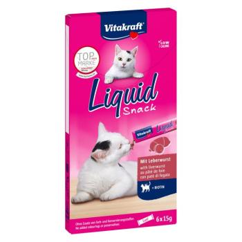 6x15g Vitakraft Liquid Snack májkrém & bioti macskasnack kép