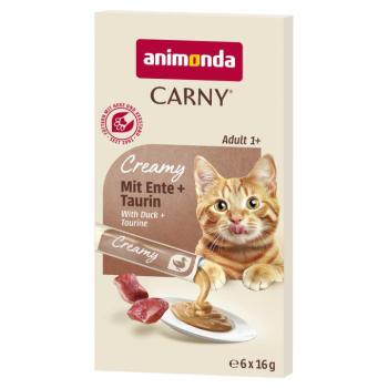 6x16g animonda Carny Adult Creamy kacsa & taurin macskasnack kép