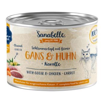 6x180g Sanabelle hús szószban Marha & pulyka nedves macskatáp kép