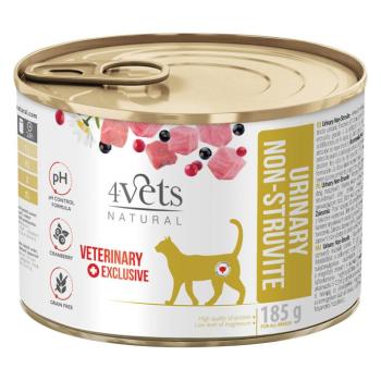 6x185g 4Vets Natural Cat Urinary nedves macskaeledel kép