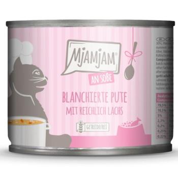 6x185g MjAMjAM szószban nedves macskatáp - Blansírozott pulyka lazaccal gazdagon kép