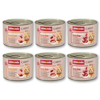 6x200g animonda Carny Single Protein Adult nedves macskatáp vegyesen kép
