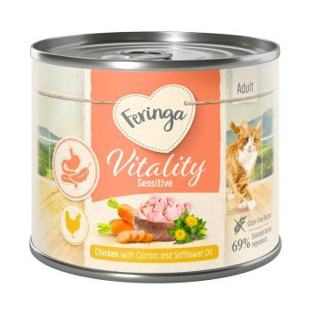 6x200g Feringa Vitality Sensitive csirke nedves macskaeledel kép