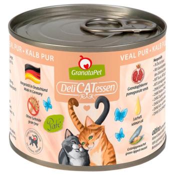 6x200g GranataPet DeliCatessen Borjú Pur nedves macskatáp kép